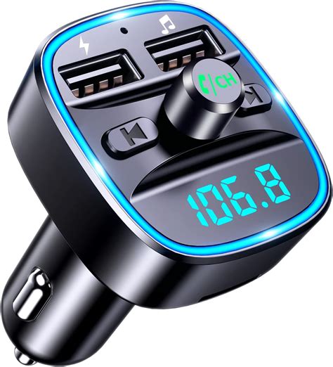 Mohard Transmisor FM Bluetooth Coche Manos Libres Adaptador Bluetooth