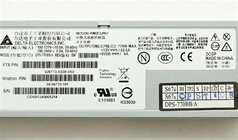 Dps Bb A W Delta Server Power Supply Hot Swap For Rx S Motherboard Repair Replacement