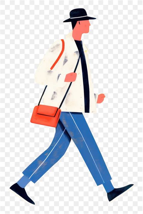 png character walking art painting premium png rawpixel