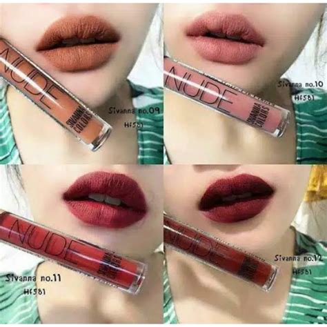 Jual Sivanna Colors Luxury Nude Matte Lip Liquid Shopee Indonesia