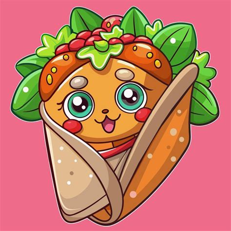 Premium Vector A Cartoon Drawing Of A Strawberry With A Pink Background
