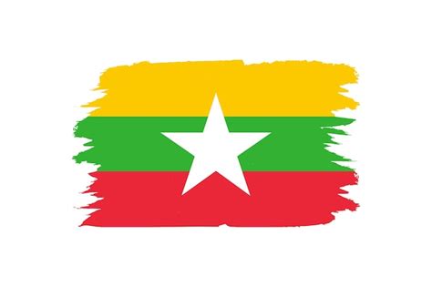 Premium Vector Myanmar Flag In Vector Design