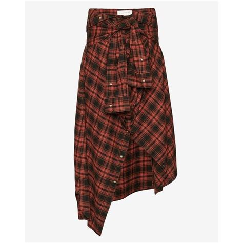 Faith Connexion Sleeve Tie Flannel Plaid Maxi Skirt 1 040 Liked On