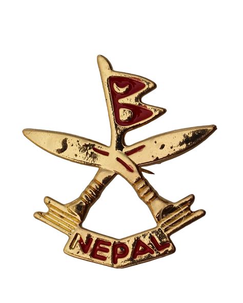 Nepal Flag Inspired Cross Khukuri Pin - Wear Your Pride | Creativehand