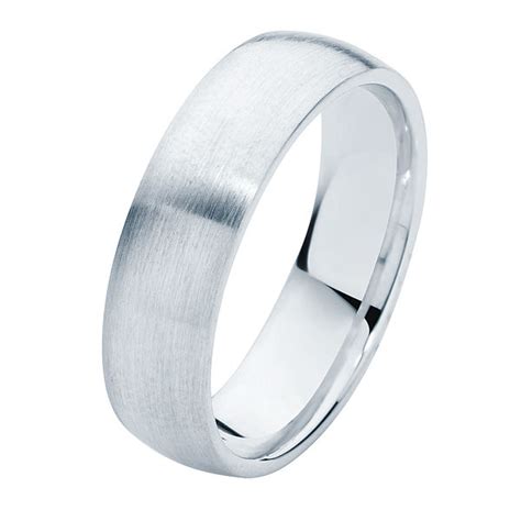 Mens Plain Platinum Wedding Ring Classical Mens Matte