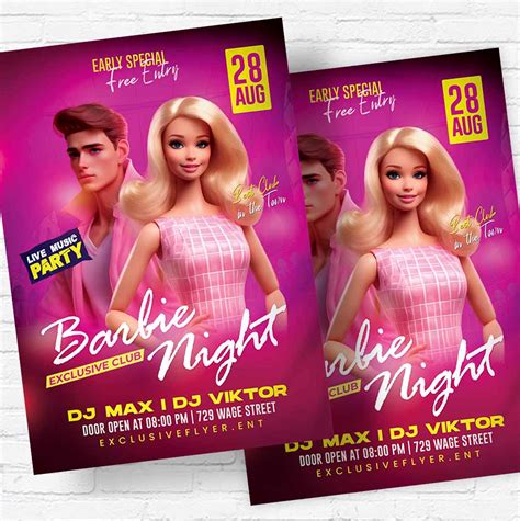 Barbie Night Flyer Psd Archives Exclsiveflyer Free And Premium Psd