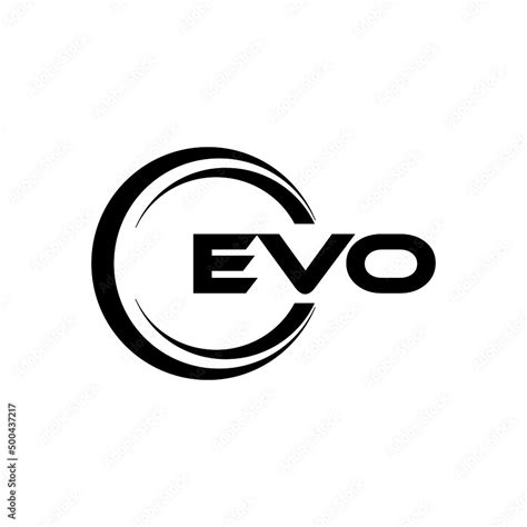 evo letter logo design  white background  illustrator vector
