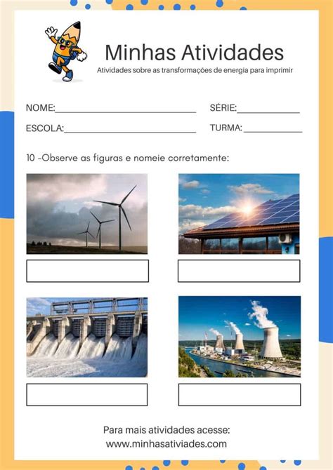 Atividade Sobre Tipos De Energia - NAZAEDU