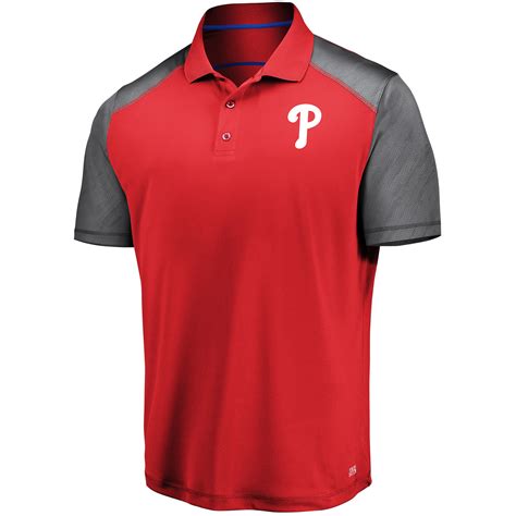 Mlb Mens Colorblock Polo Shirt Philadelphia Phillies
