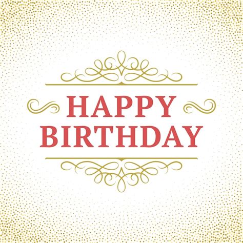 Premium Vector | Happy birthday antique luxury ornate vintage greeting