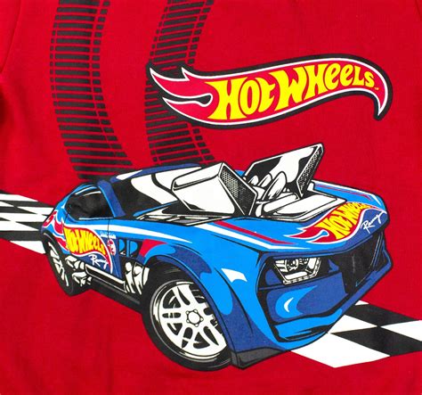 Ripley POLERA MANGA LARGA ALGODÓN NIÑO HOT WHEELS ROJO HWS