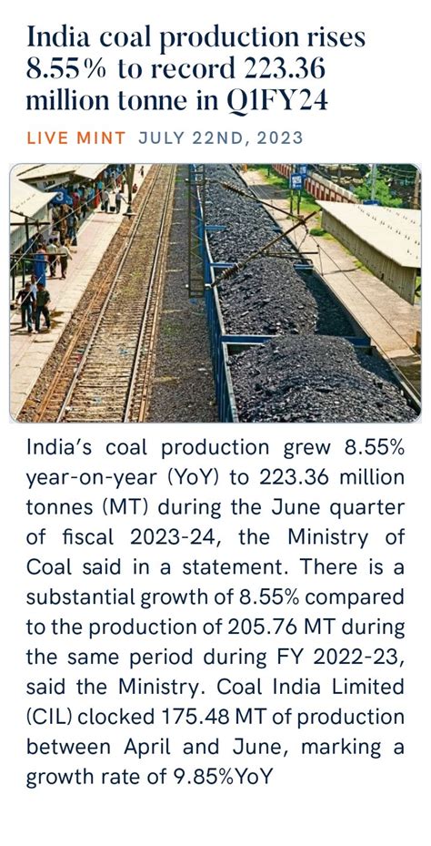 Pragalathan C On Twitter India Coal Production Rises To Record