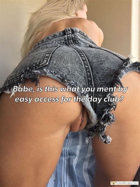 Dirty Talk Flashing Hotwife Caption 13998 Beautiful Pussy Slip From Denim Shorts