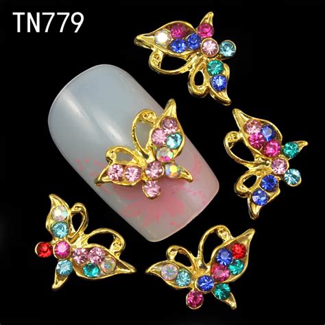 Buy 10pcs 3d Nail Art Decoration Colorful Alloy Nail