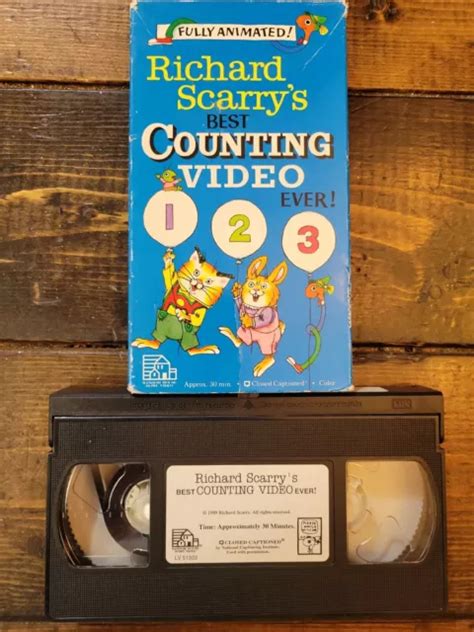 Richard Scarrys Best Counting Video Ever 1989 Vhs Eur 828 Picclick Fr