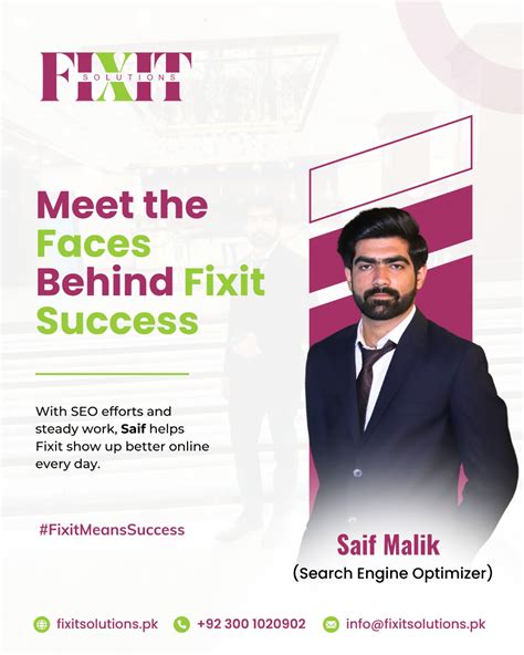 Meet Malik Saif – The Search Engine Optimizer Helping Fixit Grow Every