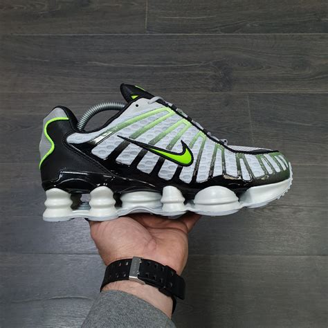 Мужские и подростковые кроссовки Найк | Nike Shox TL Gray Black Green в ...