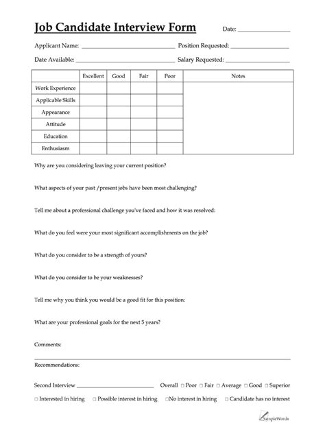 Interview Questions Guide Template