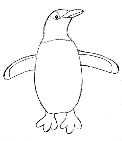penguin drawing easy 4