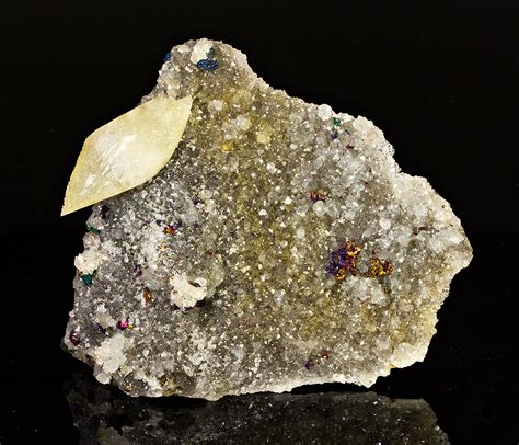 Calcite With Quartz Chalcopyrite Minerals For Sale