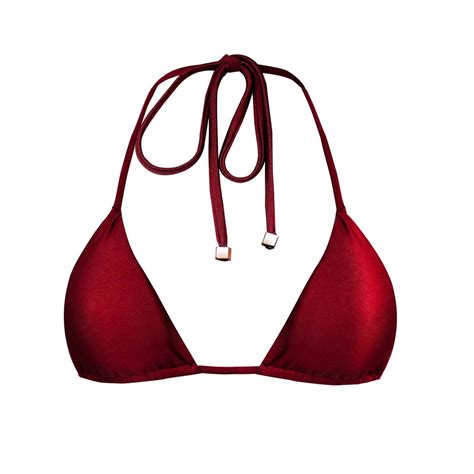 Dark Red Triangle Bikini Top Etsy