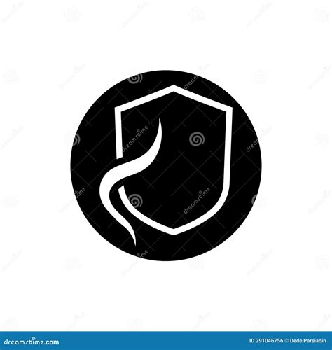 Shield Logo Template Ready To Use Protect Icon In Black And White