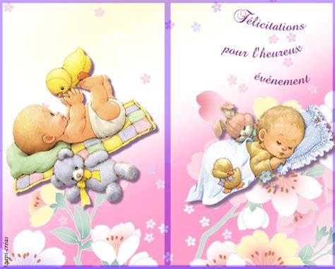 Les Meilleures Carte Felicitation Naissance Fille Imprimer Gratuite