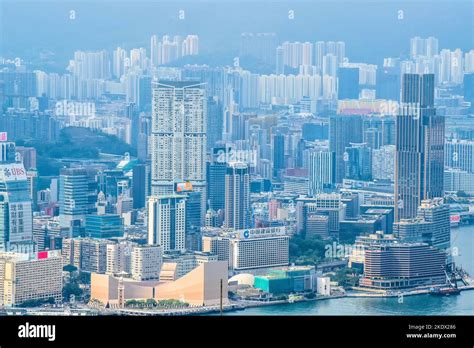 Hong Kong City View From Peak Stock Photo Alamy