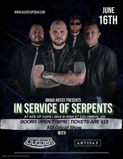 Buy Tickets to In Service Of Serpents at Ace of Cups in Columbus on Jun