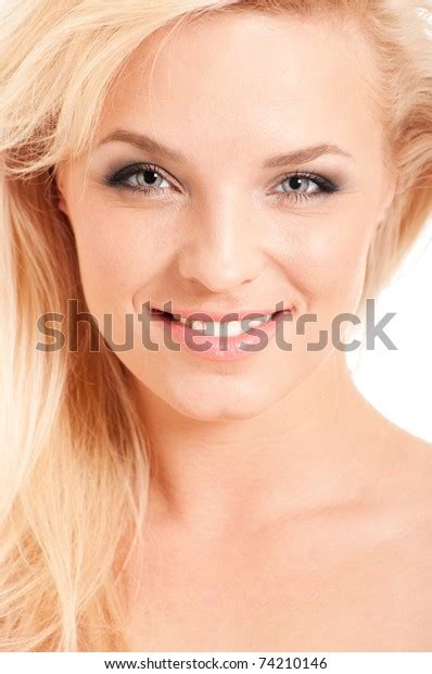 Portrait Beautiful Blonde Woman Naked Shoulders Stock Photo Shutterstock