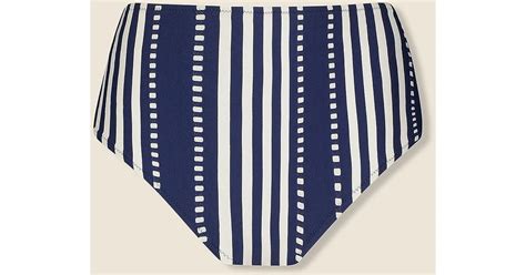 J Crew Lemlem Elsi High Waisted Bikini Bottom In Blue Lyst