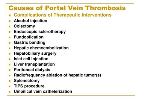 Portal Vein Thrombosis Symptoms