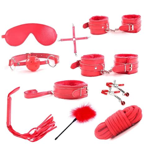Hot Selling 10 Pieces Adult Bondage Kit Set Sex Leather Set Bondage Sex Toy Buy Bondage Kit