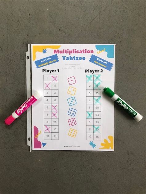 Multiplication Dice Game For Kids Fun Way To Learn Etsy