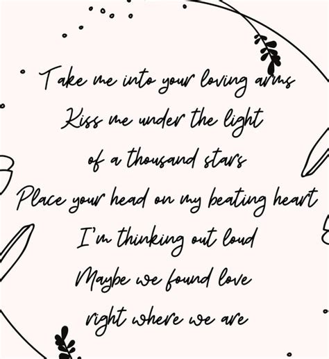 Thinking Out Loud Lyrics
