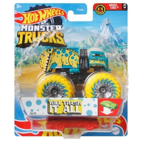 Carro Hot Wheels Monster Truck Will Trash It All 1 64 Mattel Pistas Magazine Luiza
