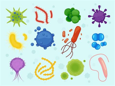 Premium Vector Viruses And Microbes