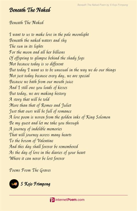 Beneath The Naked Poem By S Kojo Frimpong