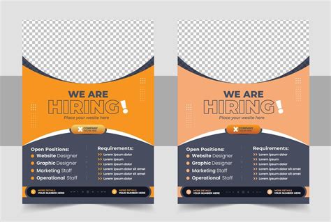 Job Vacancy Flyer Template Job Recruitment Flyer We Are Hiring Job
