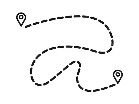 Premium Vector Location Pin Road Line Vector Illustration