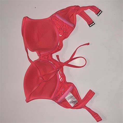 Hot Pink Bikini Top Has Bra Padding And Depop