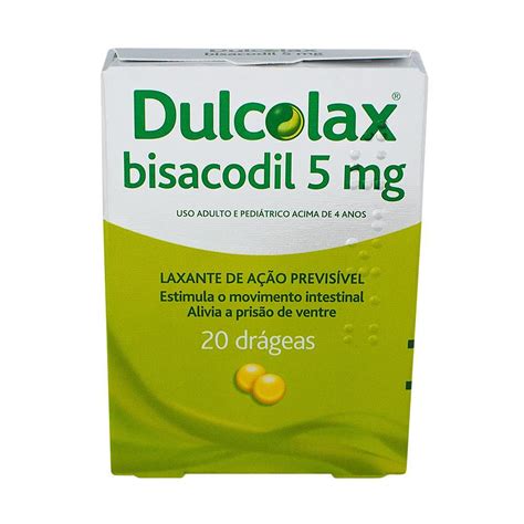 Dulcolax 5mg 20 Drágeas na Drogaria Cristal Online