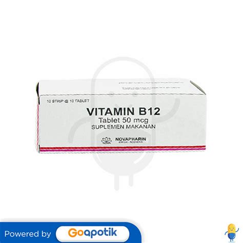 Vitamin B Novapharin Mcg Box Tablet Kegunaan Efek Samping