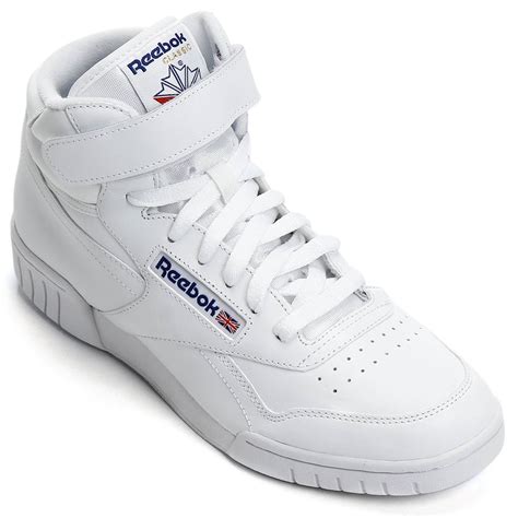 Tenis Branco Cano Alto - Tênis Couro Cano Alto Reebok Ex O Fit HI Masculino - Branco | Netshoes