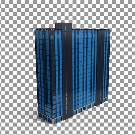 Icono De Edificio De Ciudad 3d Psd Sobre Fondo Aislado Y Transparente