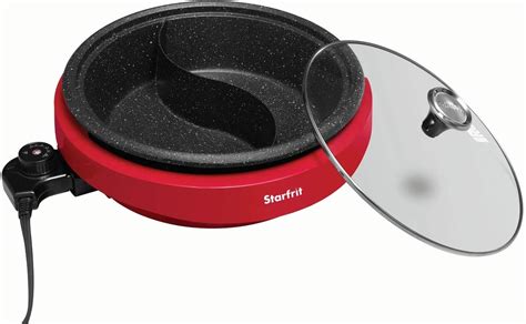 Starfrit The Rock Dual Sided Quart Hot Pot Electric Food Makers Normal Red Discounttoday Net