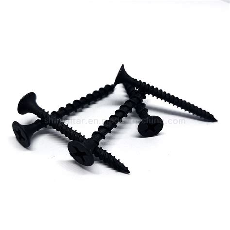 Black Grey Phosphated Bugle Head Self Tapping Screws For Wood Drywall