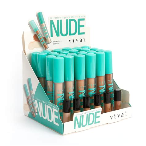 Corretivo L Quido Nude Efeito Matte Vivai Make No Atacado