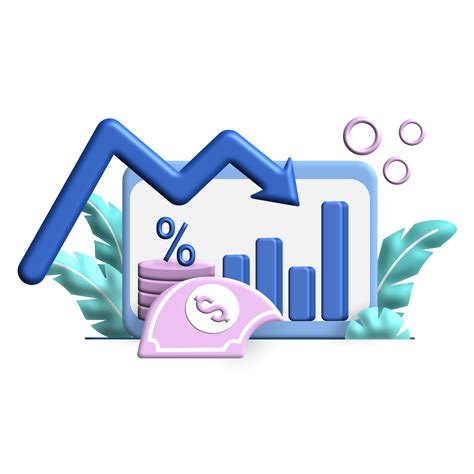 Inflation News D Flat Illustration For Business Finance Chart Percent