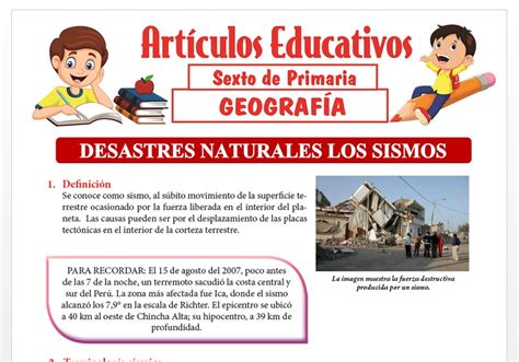 Los Desastres Naturales Para Sexto De Primaria Escuela Primaria Porn